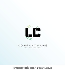 Initial LC abstract logo design vector.