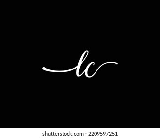 Initial LC Letter Handwriting Logo Design Vorlage Luxury Symbol Vektor Konzept.
