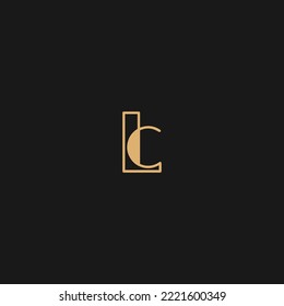 Plantilla vectorial de diseño del logotipo de la letra LC inicial. Descripción del logotipo LC Diseño LC Mínimo de la carta