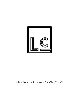 Initial LC logo vector, letter L sign, illustration C symbol.