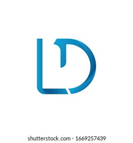 Initial Ld Letter Business Logo Design Stock Vector (Royalty Free ...