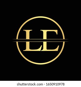 Initial LE letter Logo Design vector Template. Abstract Letter LE logo Design