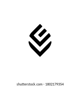 initial LE Letter Logo Design Monogram Icon Vector Template.EV logo