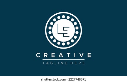 Erstmaliges Logo mit moderner Vektorvorlage für Typografie. Creative Letter LE Logo .