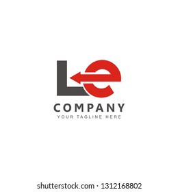Initial LE Logo Design Vector