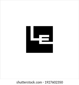 Initial LE Logo Design Vector