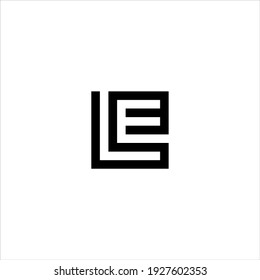 Initial LE Logo Design Vector