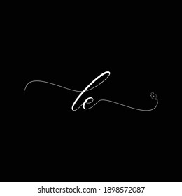 Initial LE logo handwriting business illustration fashion simple