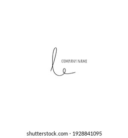 Initial Le Logo Handwriting Vector