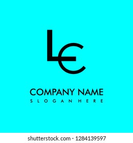 Initial LE logo template vector