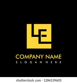 Initial LE logo template vector