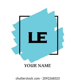 Initial LE logo template vector illustration