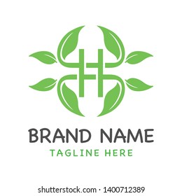 initial leaf logo H your company
