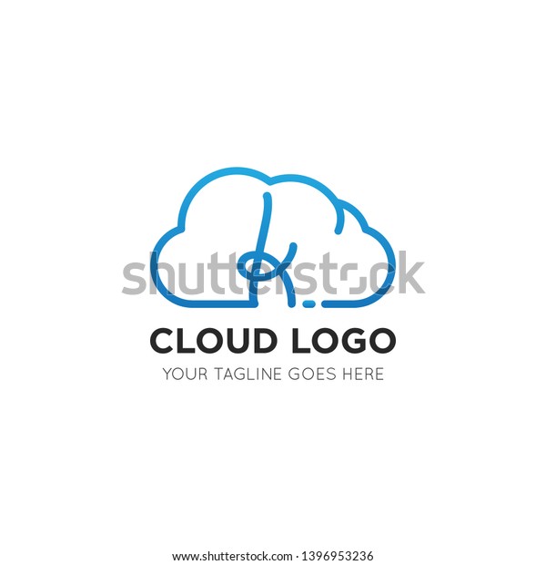 Initial Leter K Cloud Logo Vector のベクター画像素材 ロイヤリティフリー