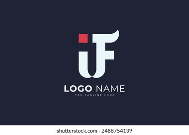 initial IF leter logo vector icon illustration design