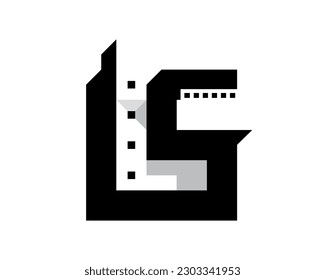initial letter of 1 5 S I  as an architecture logo template