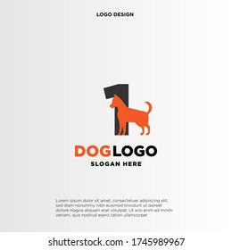 Letra Inicial 1 Logo De Perro Y Vector De Diseño De Perro Con Nombre De Icono.