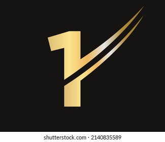 Initial Letter 1 Logo Template Modern and Simple Design. 1 Logotype For Business And Company Identity, Modern, Flat And Minimalist Sign