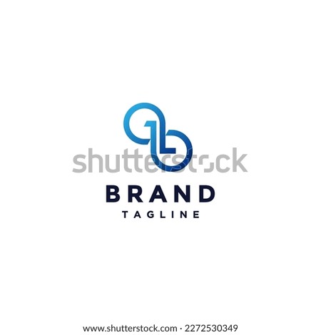 Initial Letter 1L Forming Infinity Symbol Design. Number 1 and L Letter In Middle Infinity Symbol Design.