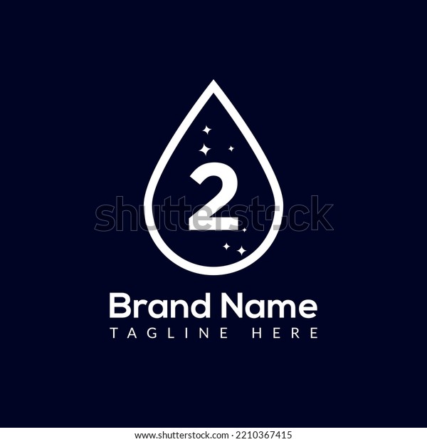 Initial Letter 2 Wash Logo,\
Drop and Wash Combination. Drop logo, Wash, Clean, Fresh, Water\
Template