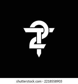 initial letter 2T T2 logo design