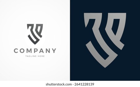 Initial Letter 3P Logo Design, Stylish letter 3P with two color, usable for brand and company logos, vector illustration