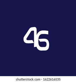 Initial Letter 46 Logo Design With Simple And Sporty Concept 