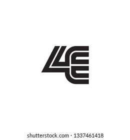 Initial Letter 4E Linked Design Logo Template