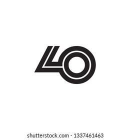 Initial Letter 4O Linked Design Logo Template