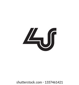 Initial Letter 4U Linked Design Logo Template
