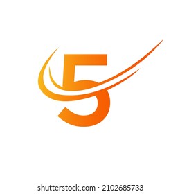 Initial Letter 5 Logo Vector Template Modern and Simple Design. 5 Logotype For Business And Company Identity