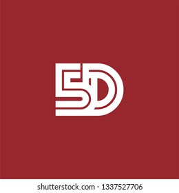 Initial Letter 5D SD Linked Design Logo Template