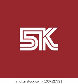 Initial Letter 5K Linked Design Logo Template