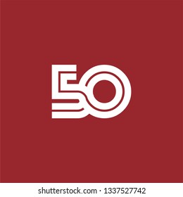 Initial Letter SO 5o Linked Design Logo Template