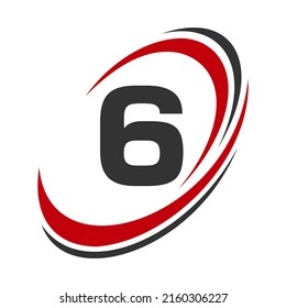 Anfangsbuchstabe 6 Logo Firmenname Einfache und moderne Logotypengestaltung für Unternehmens- und Firmenidentität