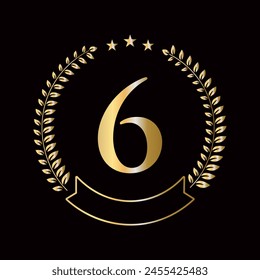 Initial Letter 6 Logo Concept For Education, University And Academy Symbol