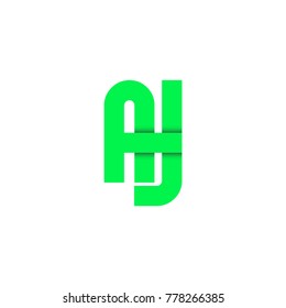 Initial Letter A, J, AJ Linked Logo