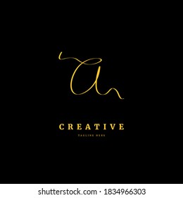 Initial Aa Letter Luxury Beauty Flourishes Stock Vector (Royalty Free ...