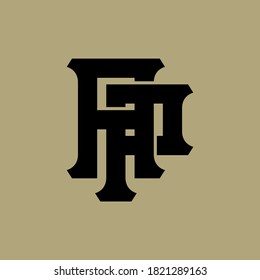 Initial letter A, P, AP or PA overlapping, interlock, monogram logo, black color on cream background