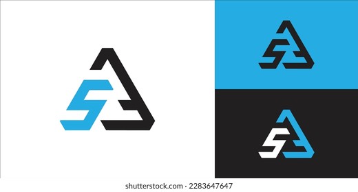 Initial letter A5 vector logo design concept.