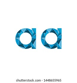 initial letter aa abstract triangle logo vector 