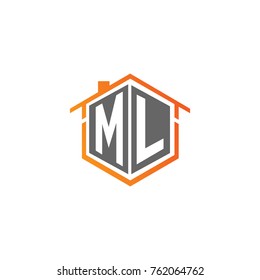 Initial letter aa house logo design