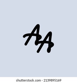 Initial letter AA logo design