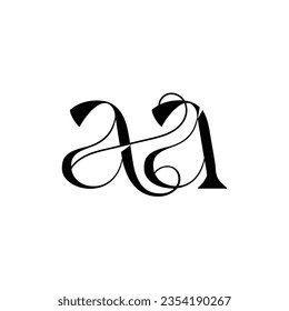 Initial letter aa logo design creative modern symbol icon monogram
