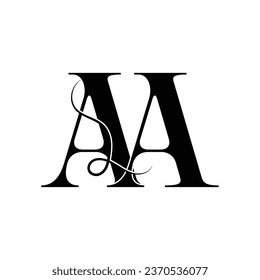 

Letra inicial diseño del logotipo AA creativo símbolo moderno monograma