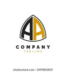 Letra inicial AA Diseño de Logo. Plantilla del logotipo de Alphabet AA