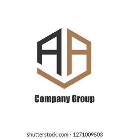 Initial Letter AA Logo Finance Company