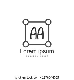 Initial Letter AA Logo Template Vector Design