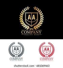 Initial Letter AA Luxury. Boutique Brand Identity