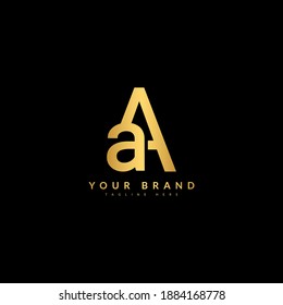 Initial Letter AA, Luxury Monogram Logotype. Typography for company and bussines logo.